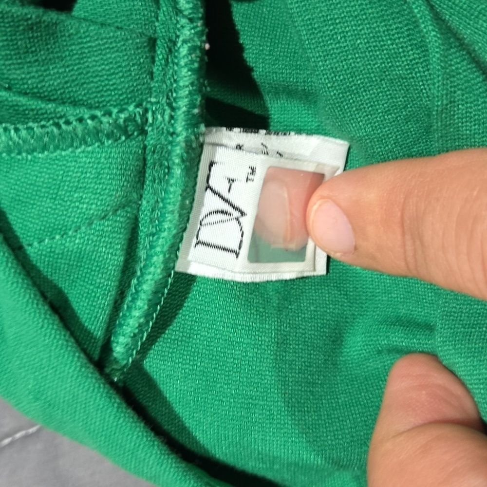 Diane Von Fursternberg Size S Elegant Green Dress Size P - Picture 5 of 7